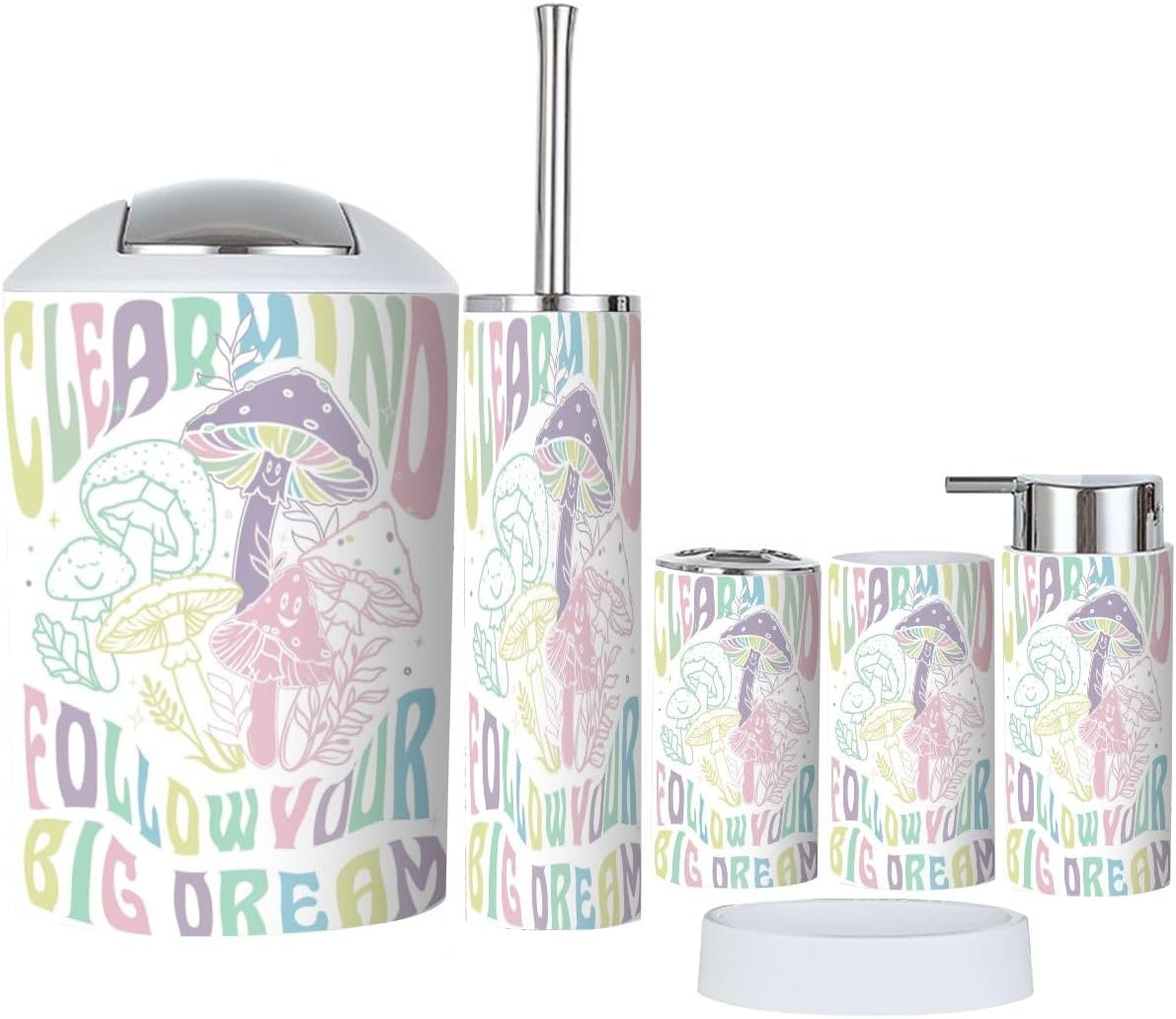 Stylish 6-Piece Bathroom Accessory Set for Home Kitchen
