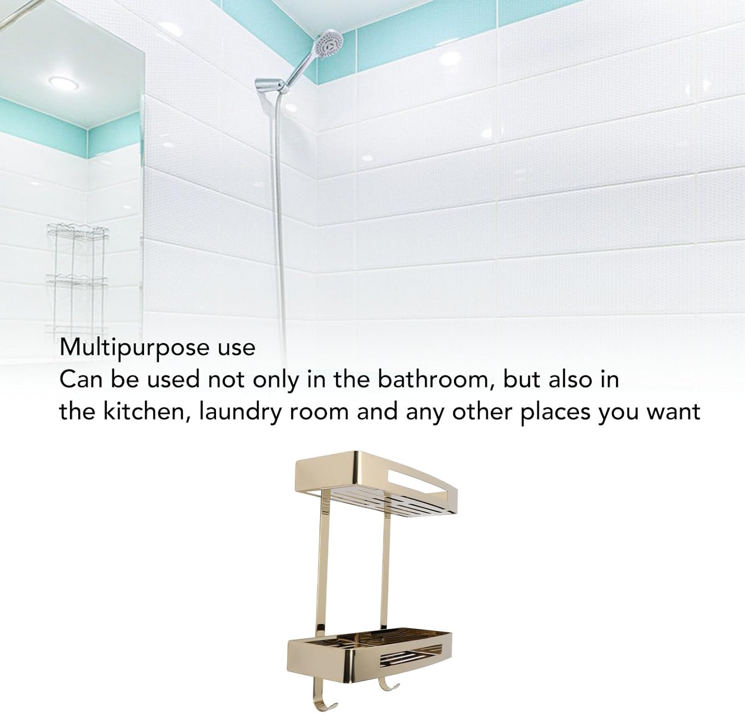 Sturdy 2-Tier Flush Organizer for Washrooms