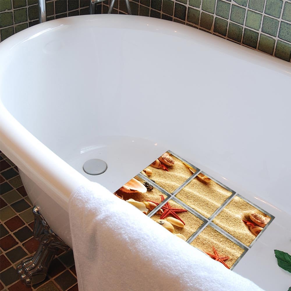 Non Slip Bathtub Stickers Square 59x59 Inch 6pcs
