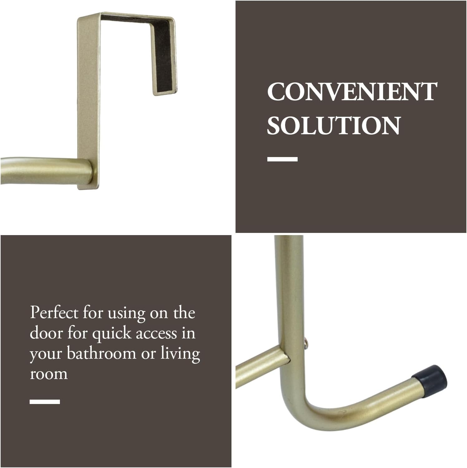 MyGift 4 Rung Over-The-Door Towel Drying Rack