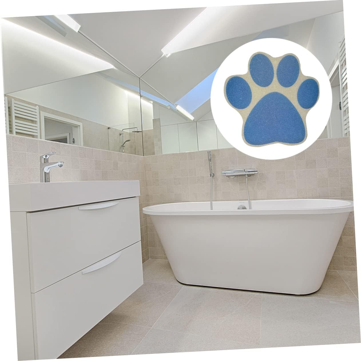 6Pcs Bathtub Stickers Non Slip Decals for Smooth Surfaces