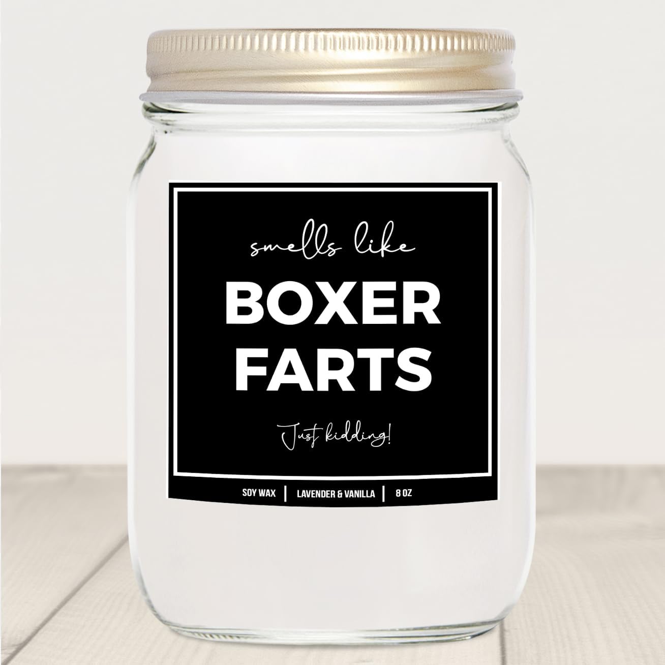 Boxer Dog Gift - 8oz Soy Candle Lavender Vanilla