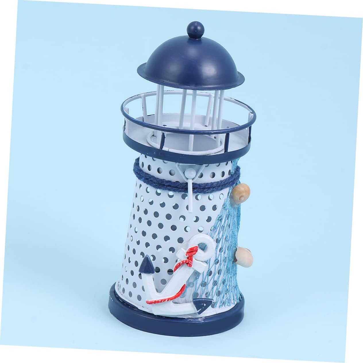 Homoyoyo Lighthouse Metal Candle Holder Desktop Decor