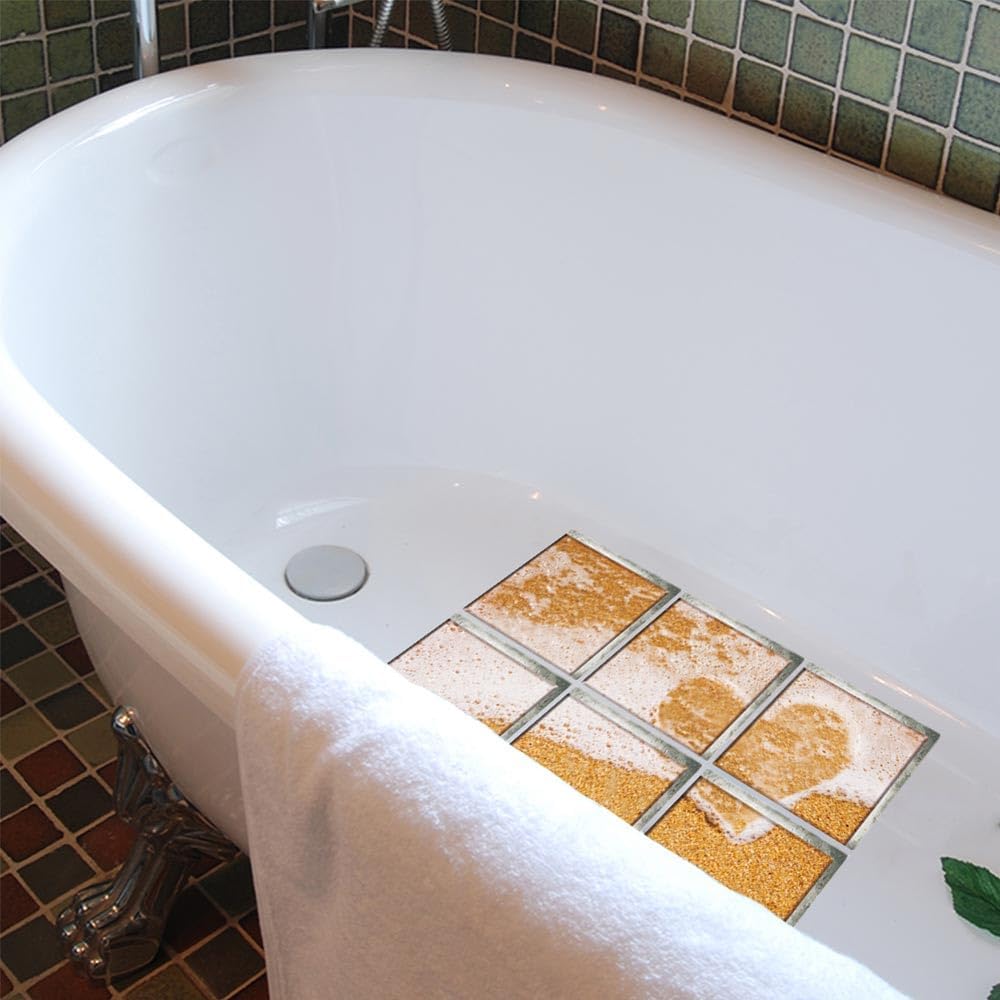 Non Slip Bathtub Stickers Square 59x59 Inch 6pcs for Adults and Kids