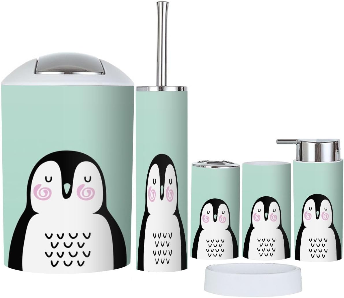 Stylish 6-Piece Bathroom Accessories Set