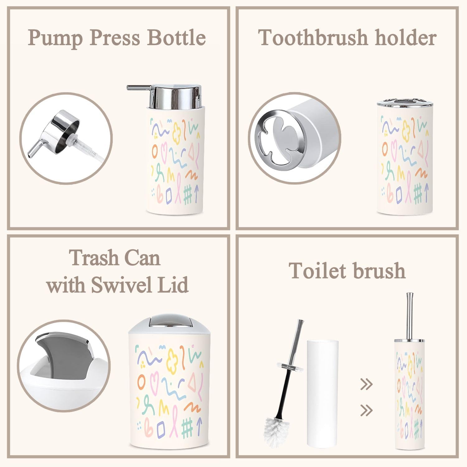 GISGBJWBathroom Accessories Set 6 Packing Idea New Bamboofuncs Small Space Organizers