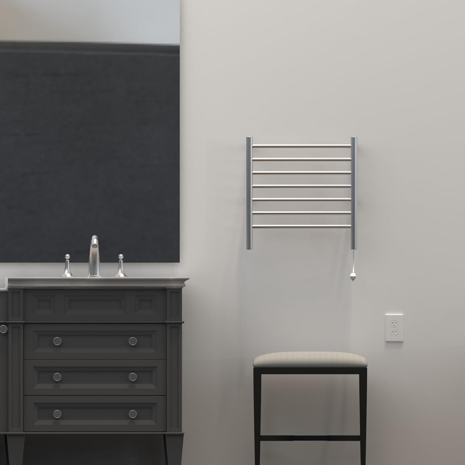 Luxury partnered 7 Bar Towel Warmer with 4 Finishes