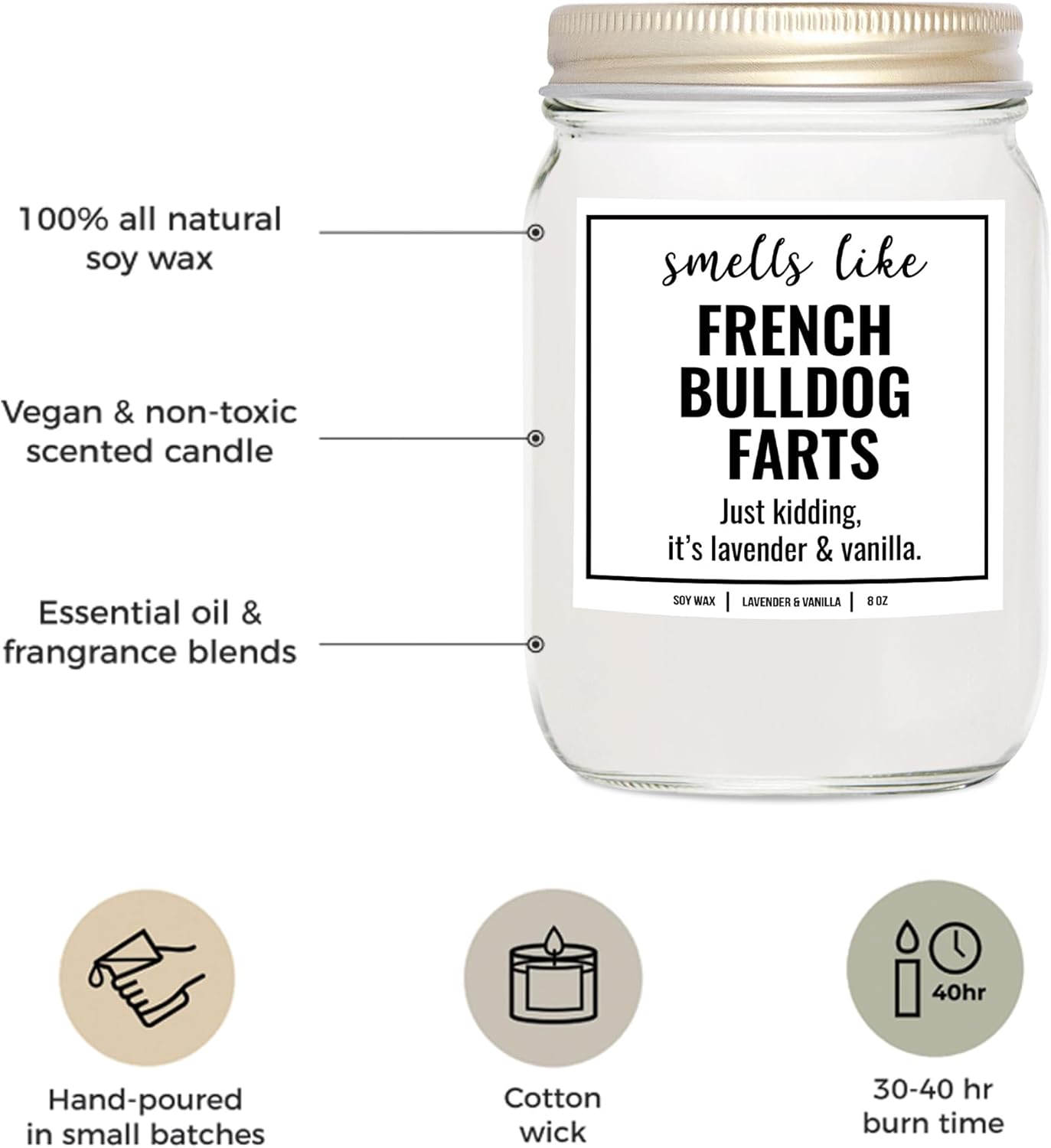 French Bulldog Candle