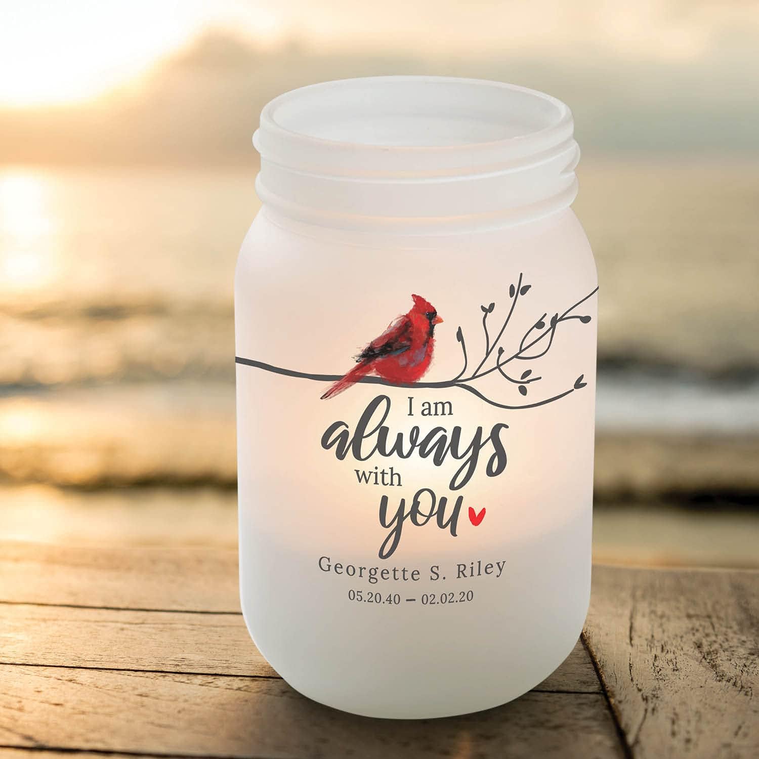 Personalized Planet Votive Candle Holder with Custom Name and Dates