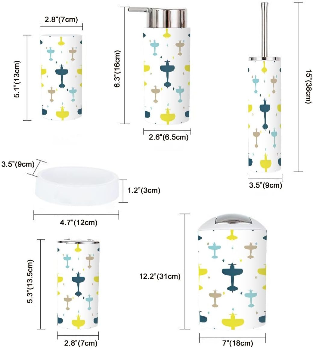XNGJEMVWXO6-Piece Bathroom Accessory Set