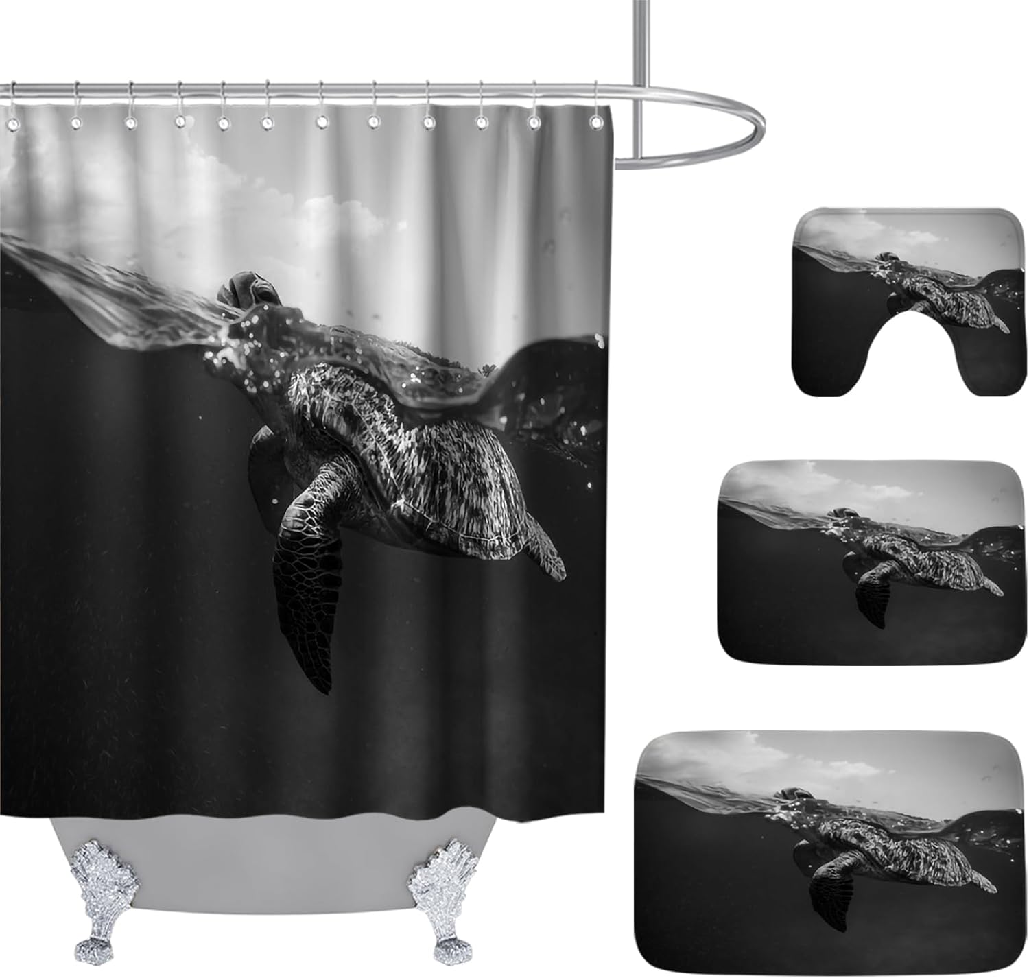 Final Friday Nautical Sea Turtle Kids Bathroom Set