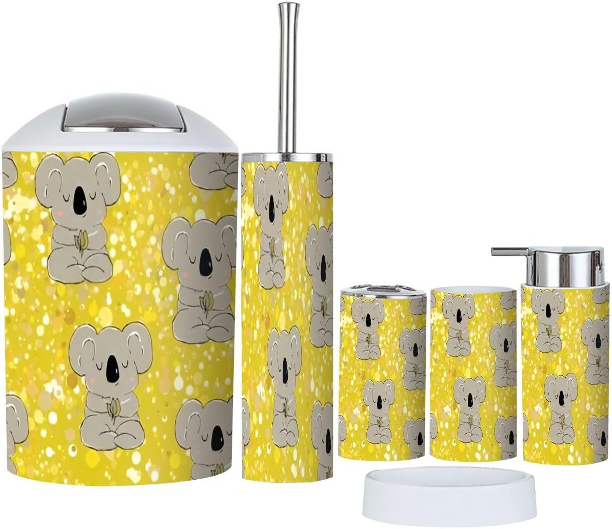 6-Piece Bathroom Accessory Set Australian Animal Bathroom Accessories XNGJEMVWXO