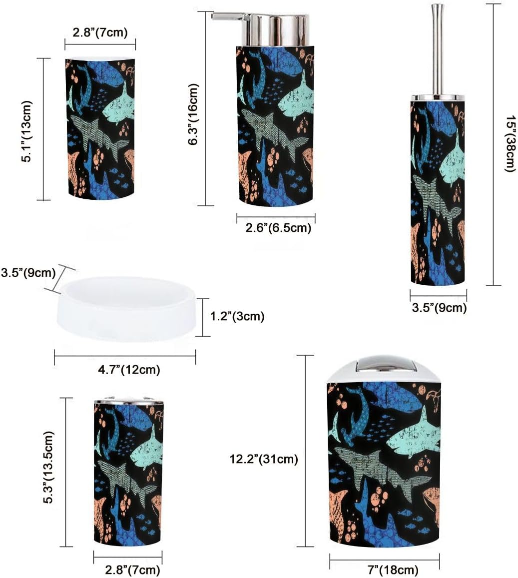 Bath Accessory Set for Boys Girls Modern Design