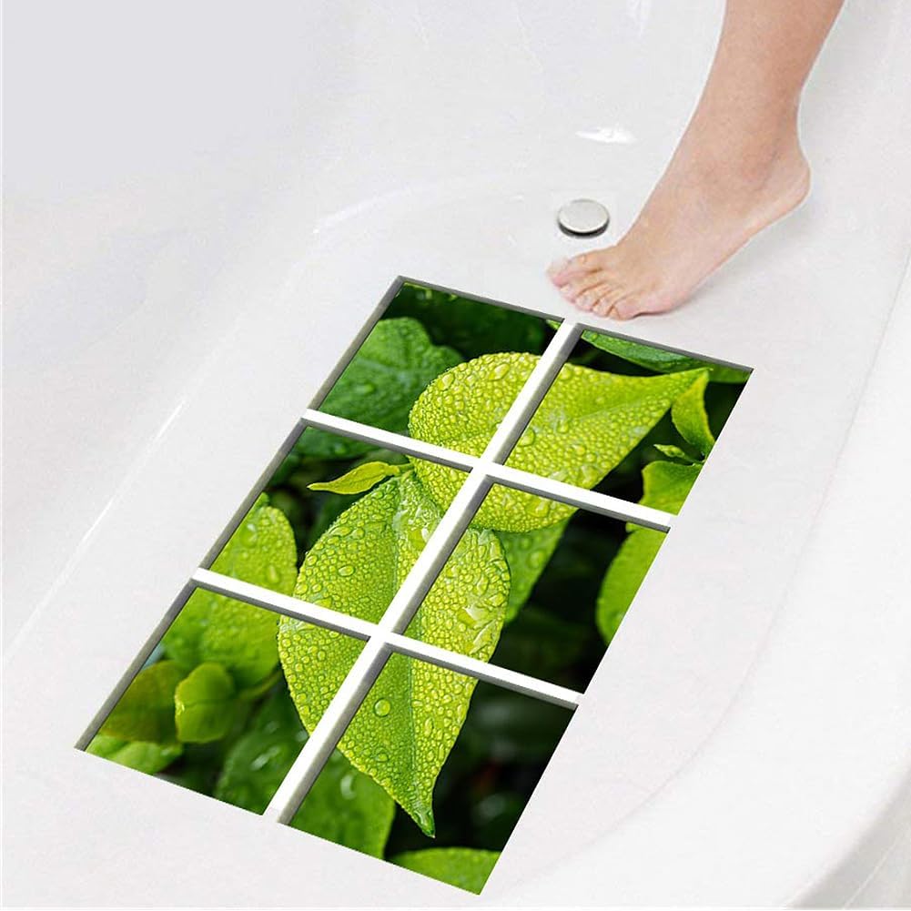 Non Slip Bathtub Stickers Square for Adults 59x59 Inch x 6pcs