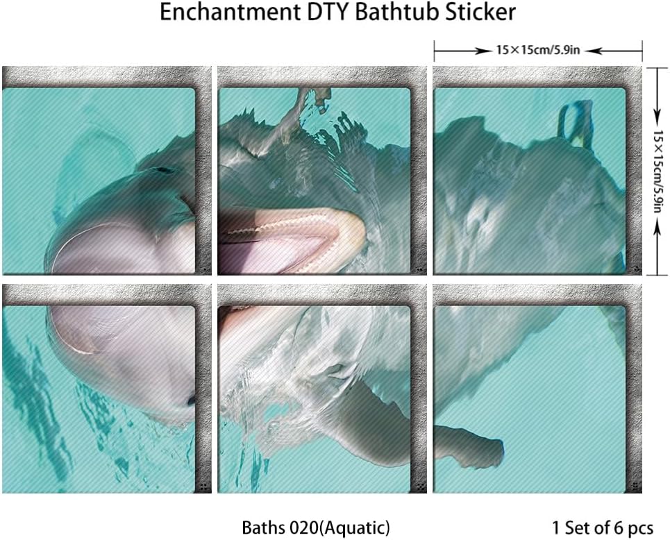 Non-Slip Bathtub Stickers for Adults Kids 59x59 inch x6pcs