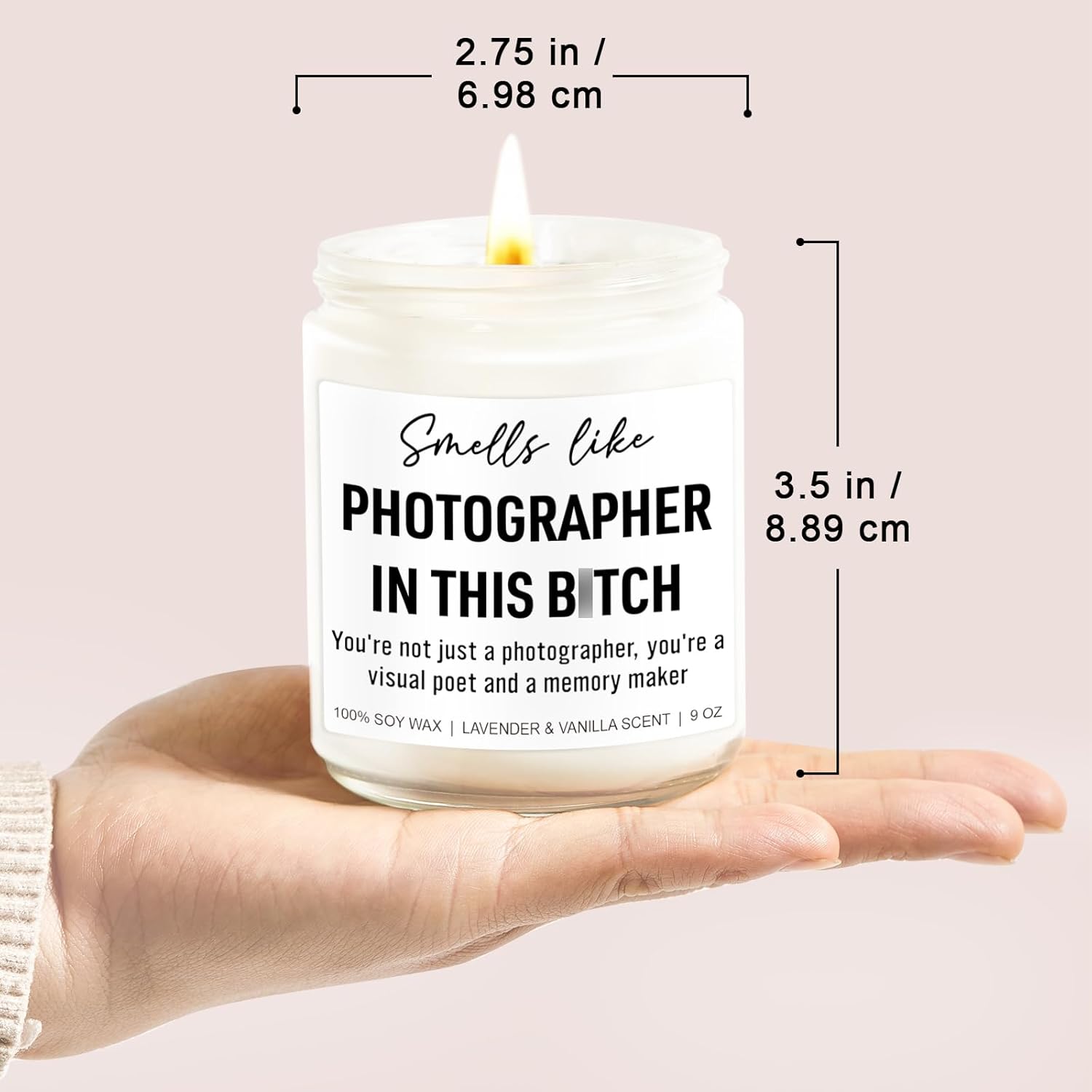 Surprise Smells Like Photographer Candle for Givers and Receivers