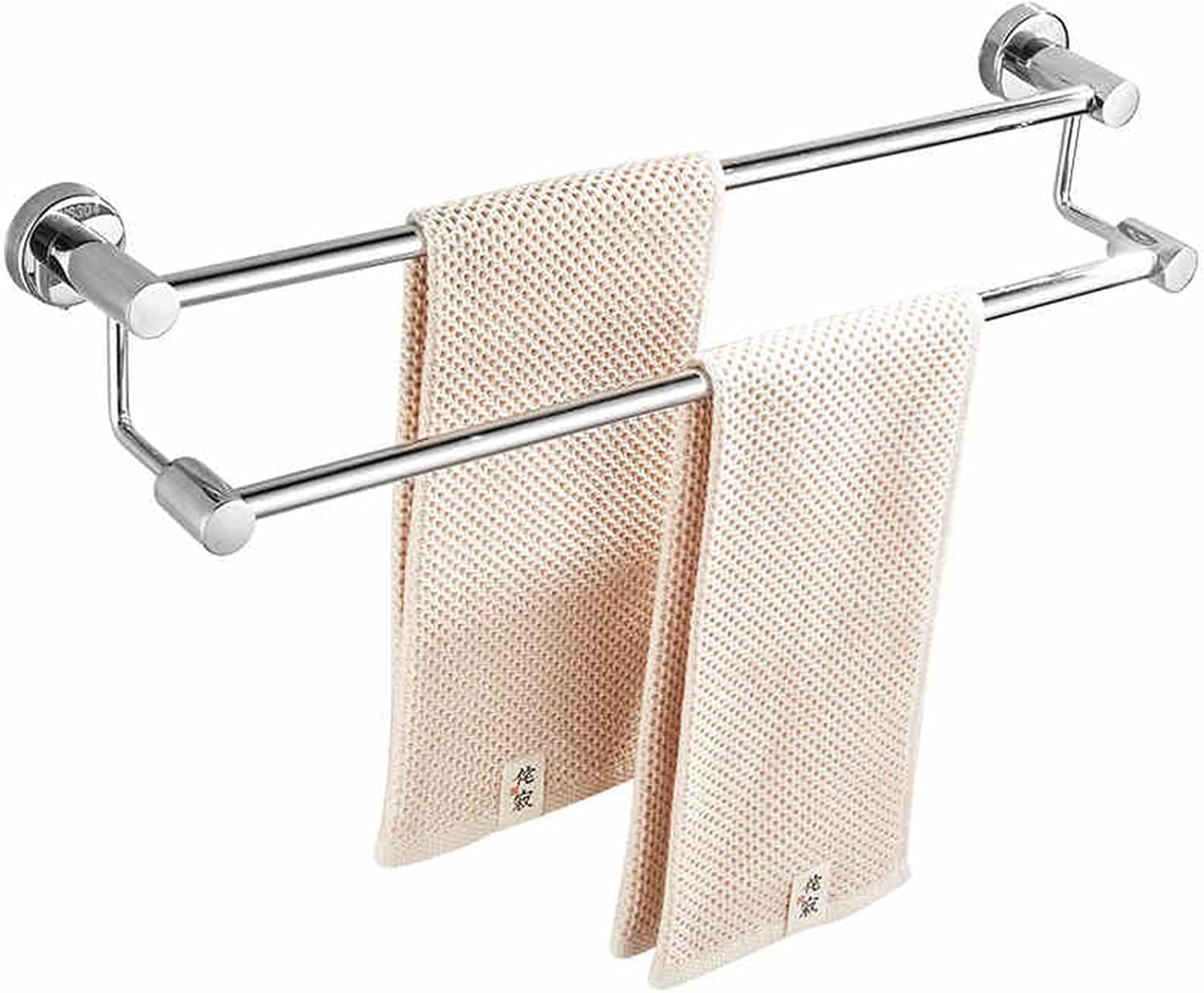 YDYFC 24-Inch Wall-Mounted Towel Holder Stainless Steel Polished Silver