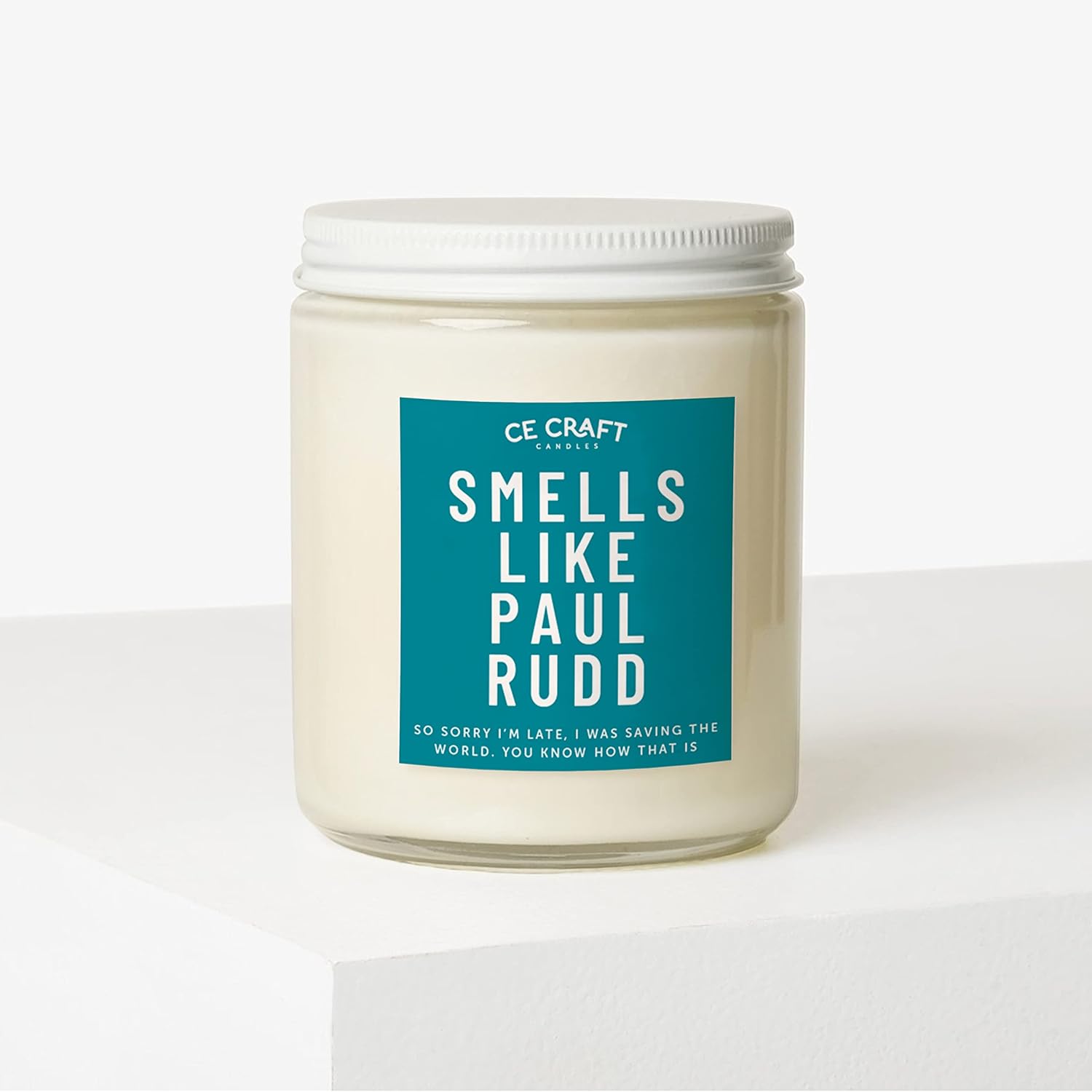 Smells Like Paul Rudd Scented Candle Iced Vanilla Woods Scent