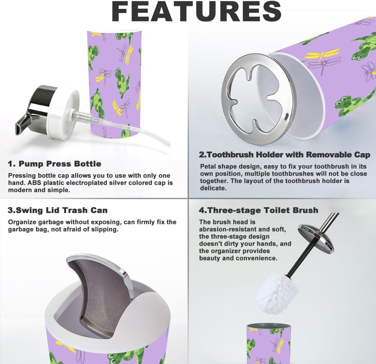 Bathroom Set 6-Piece Durable Stylish