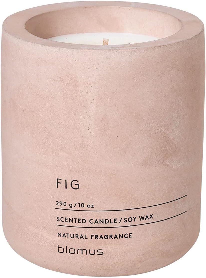 Blomus Fig Scented Jar Candle in Concrete