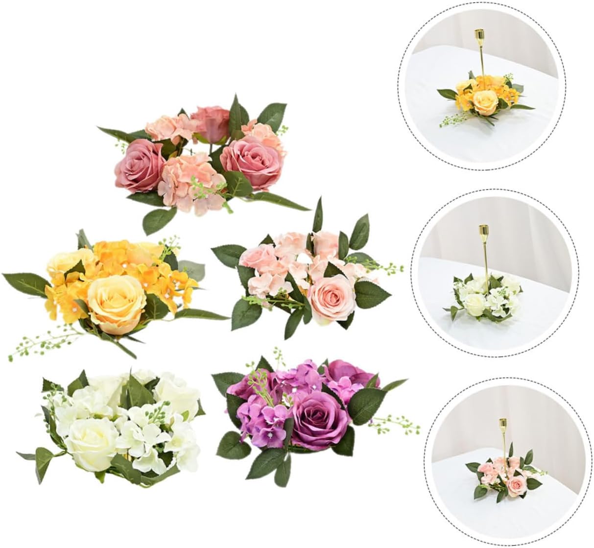 BAKOEXQUISITE - 5-Piece Candlestick Napkin Rings