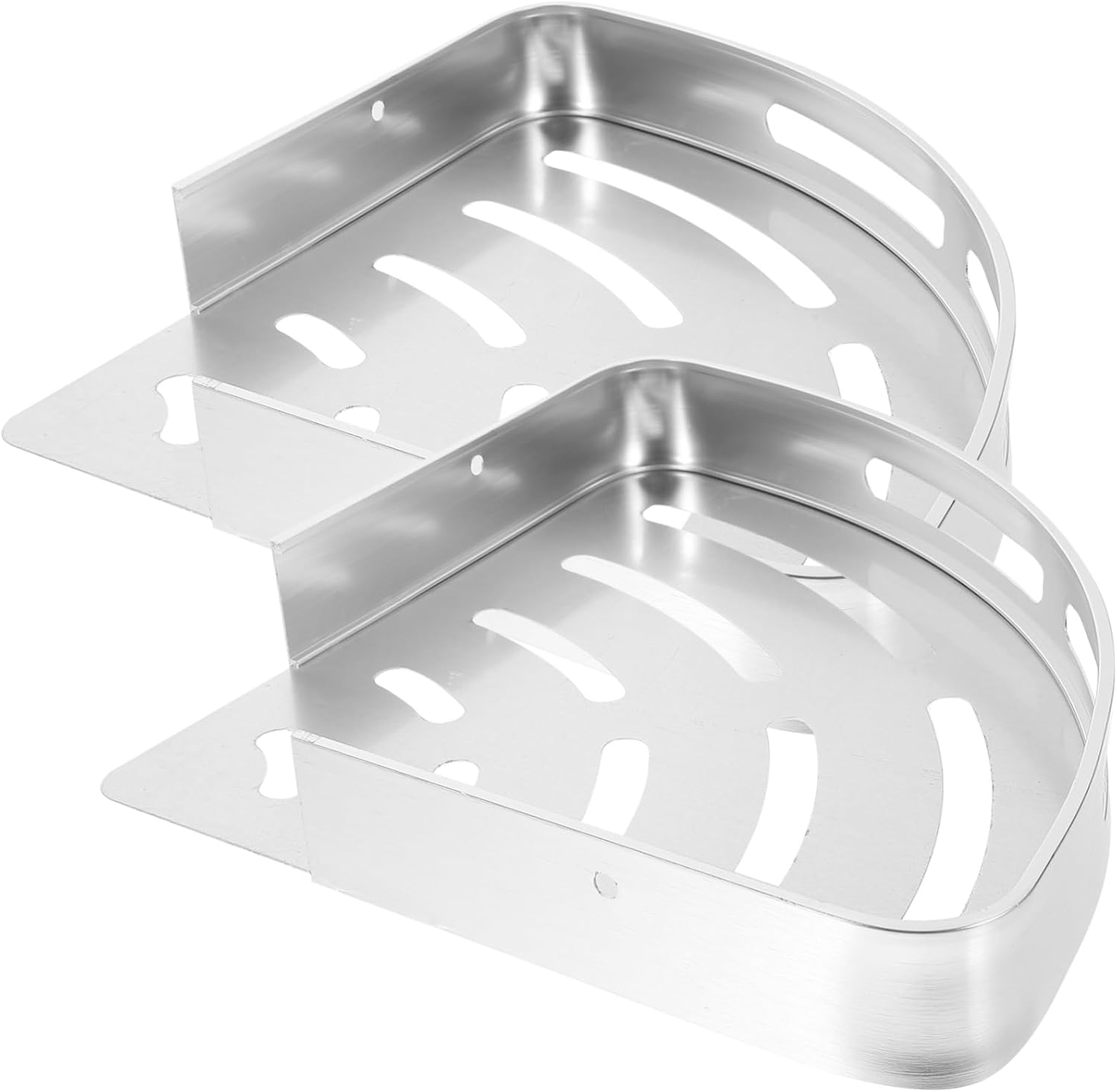 1Set Adhesive Shower Organizer Shelves for Shampoo and Conditioner