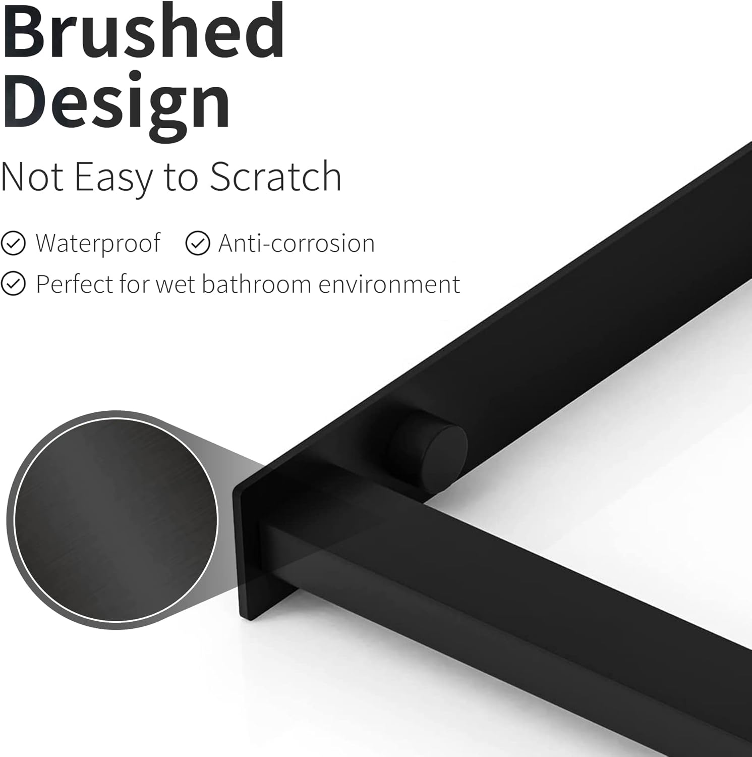 Space-Saving Wall-Mount Towel Holder for Bathrooms