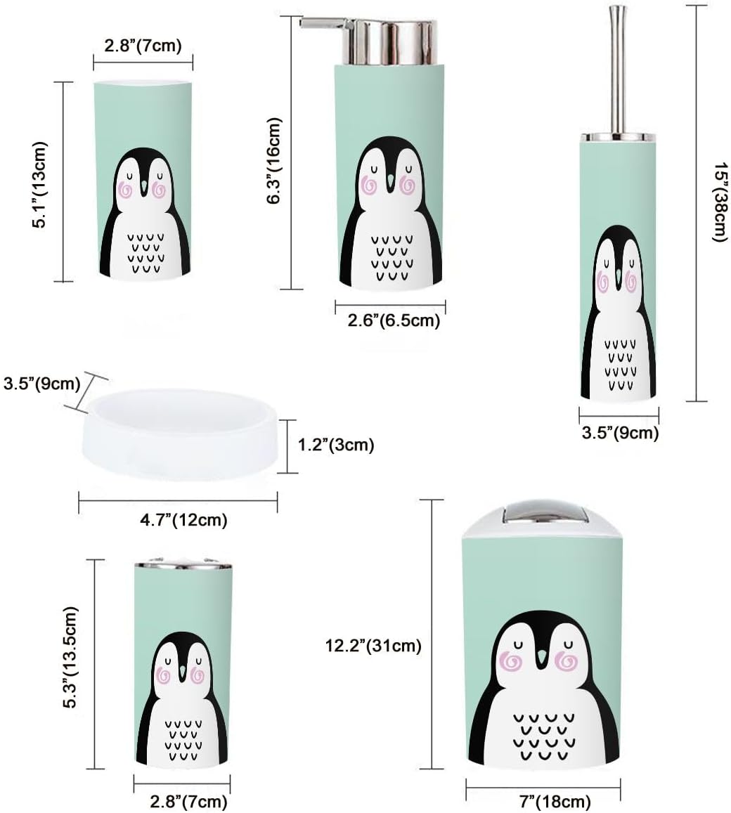 Stylish 6-Piece Bathroom Accessories Set