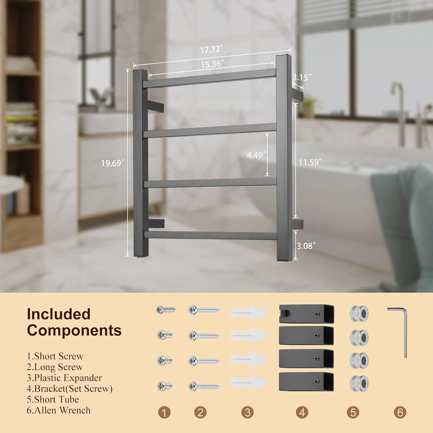 Stainless Steel Wall-Mounted Electric Towel Warmer