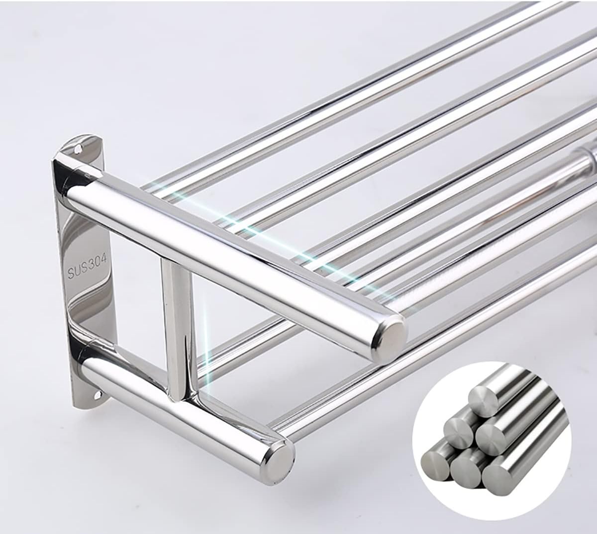 Premium Stainless Steel Towel Rack with Modern Design for Bathroom Kitchen Use