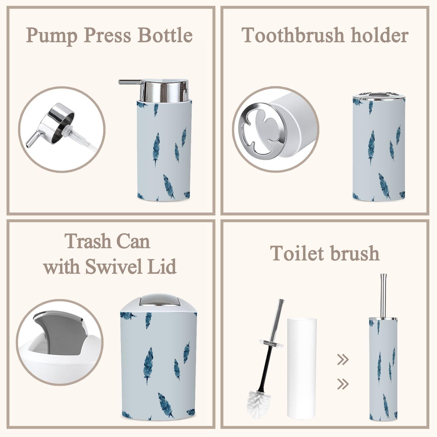 Bath 6-Piece Bathroom Accessories Set