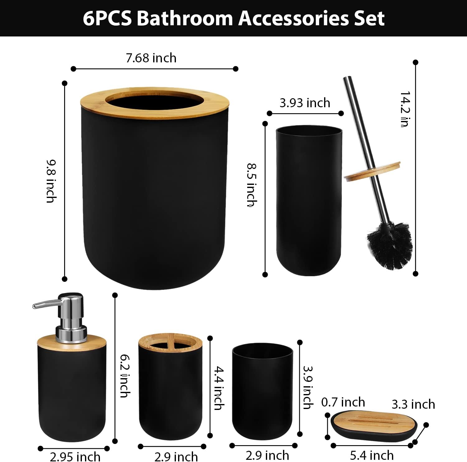 Elegant 6-Piece Bathroom Accessory Set