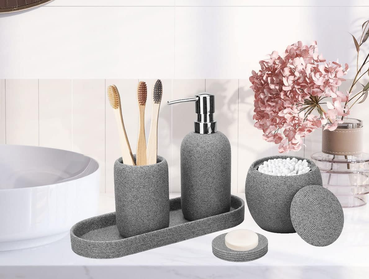 5-Piece Modern Bathroom Accessory Set
