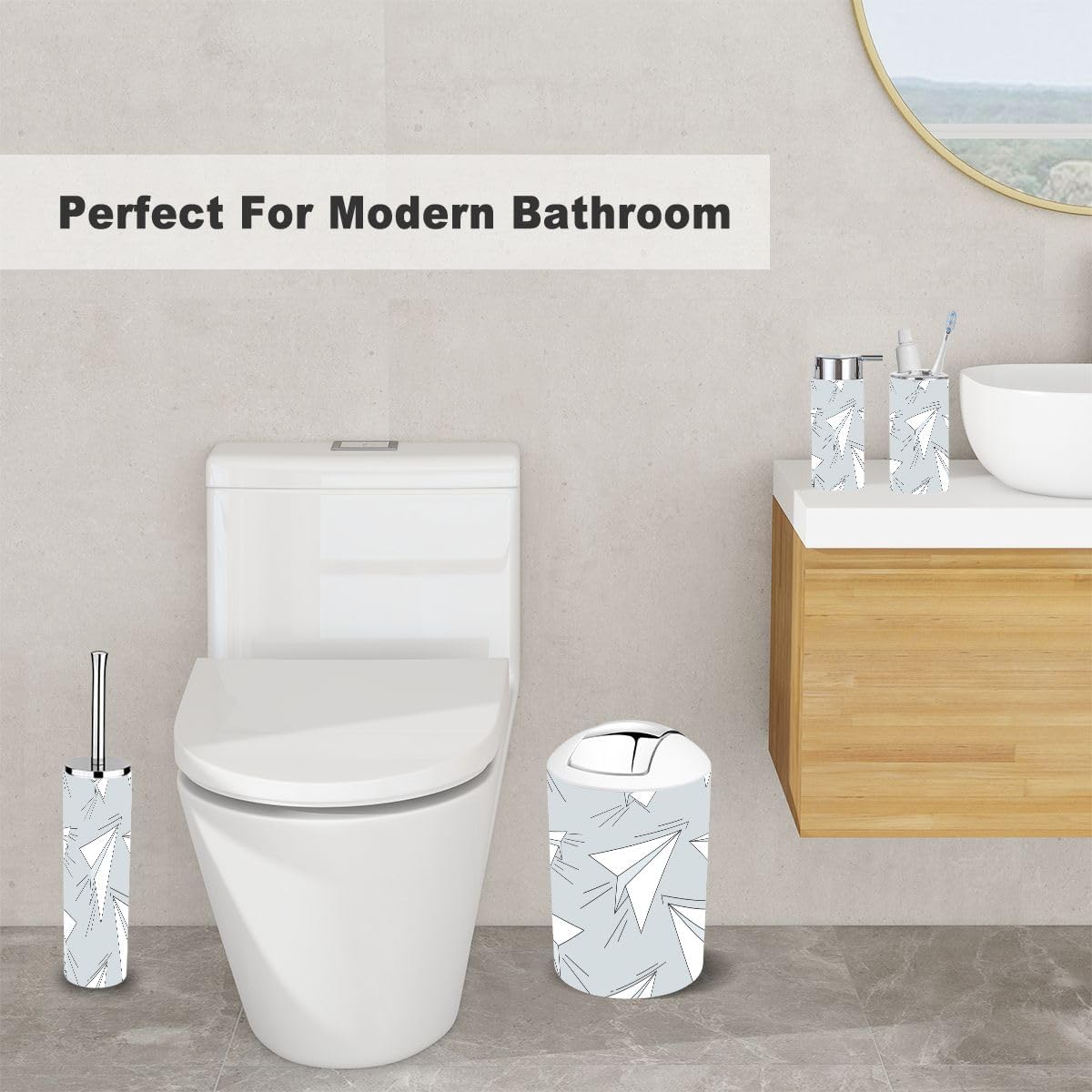Bathroom Accessories Set Stylish 6-Piece Set for Enhancing Your Space
