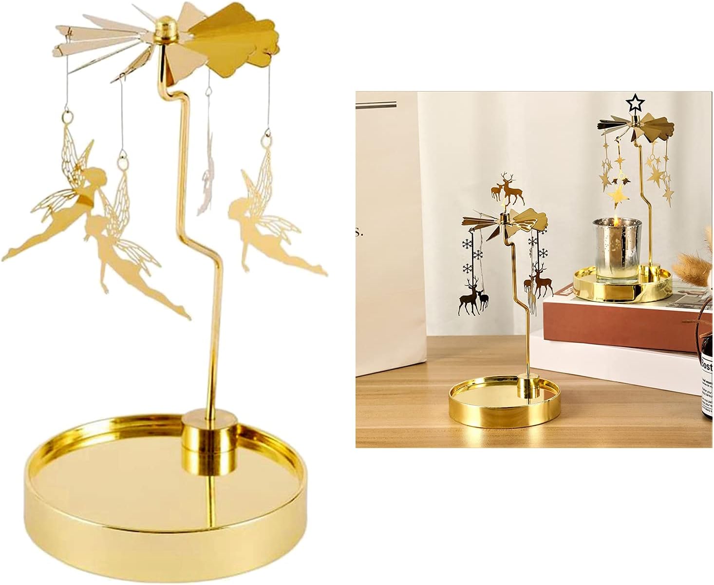 Magnificent Stainless Steel Spinning Candle Holder
