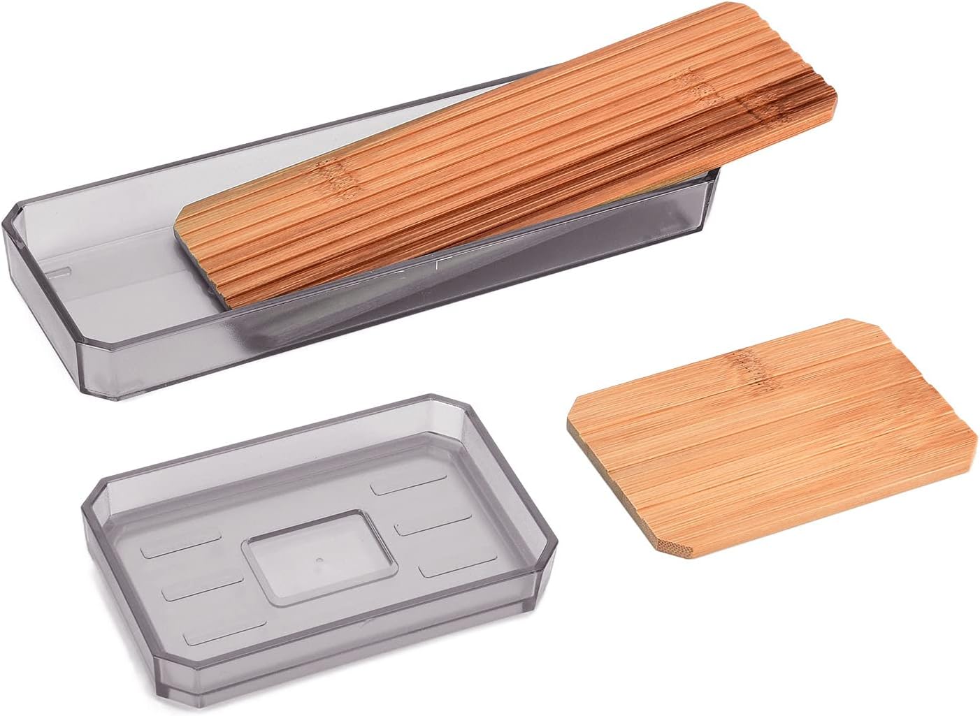 Topyond 7PCS Bamboo Bathroom Accessory Set