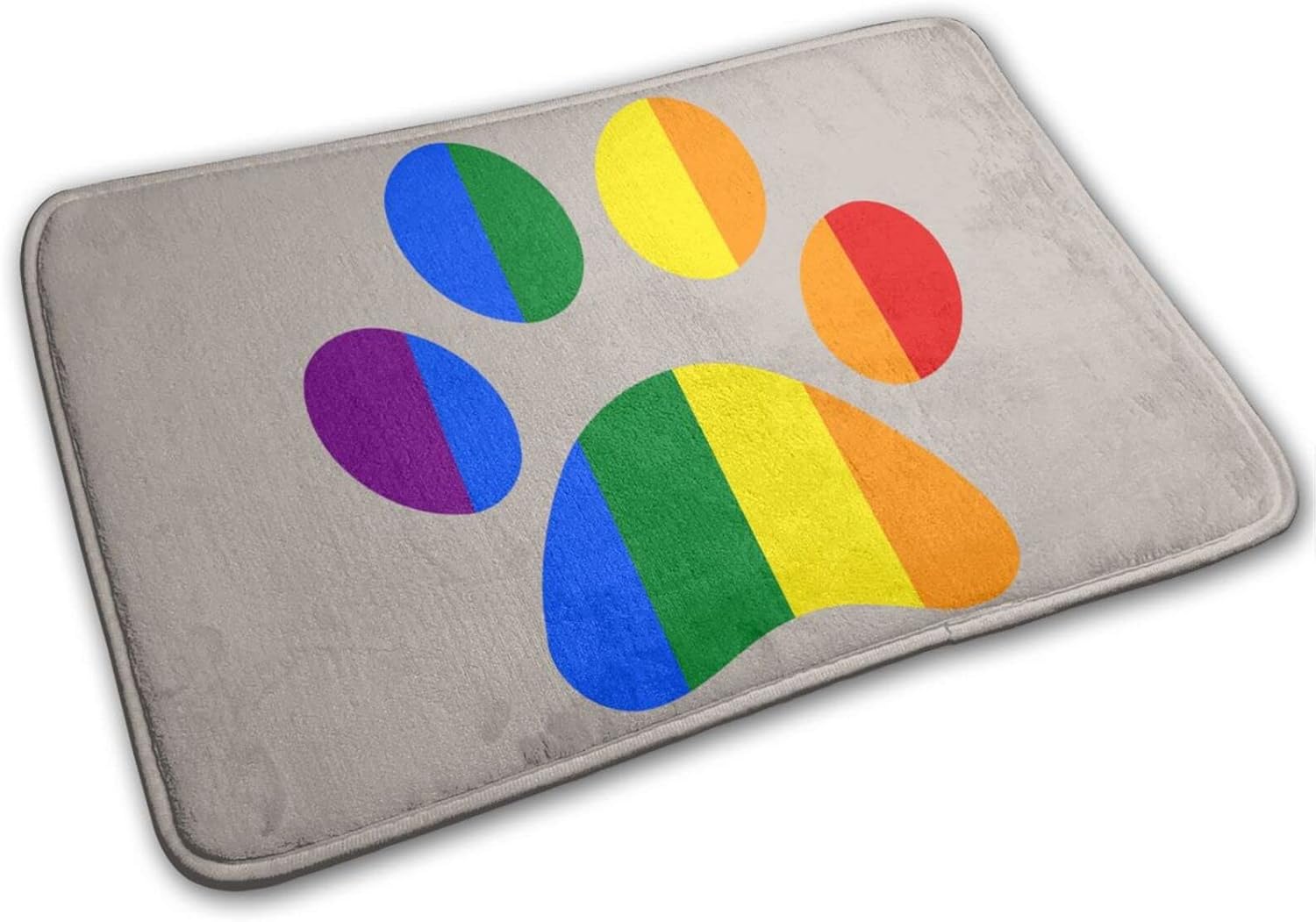 LGBT Paw Pride Throw Rug Non-Slip Bathroom Mat