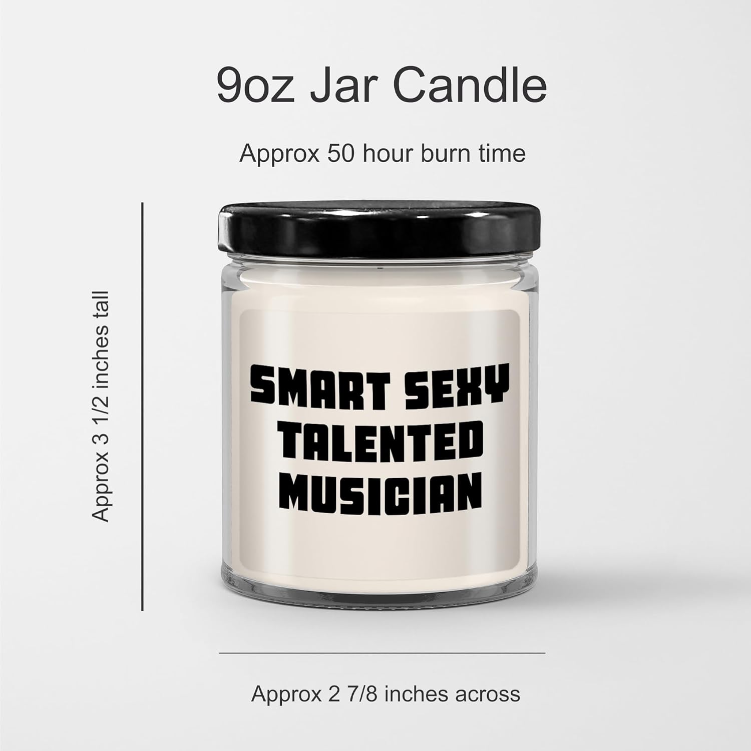 9oz Soy Candle for Musicians Sustainability Gift for Fathers Day