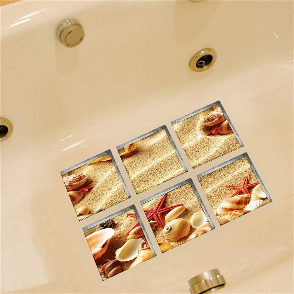 Non Slip Bathtub Stickers Square 59x59 Inch 6pcs
