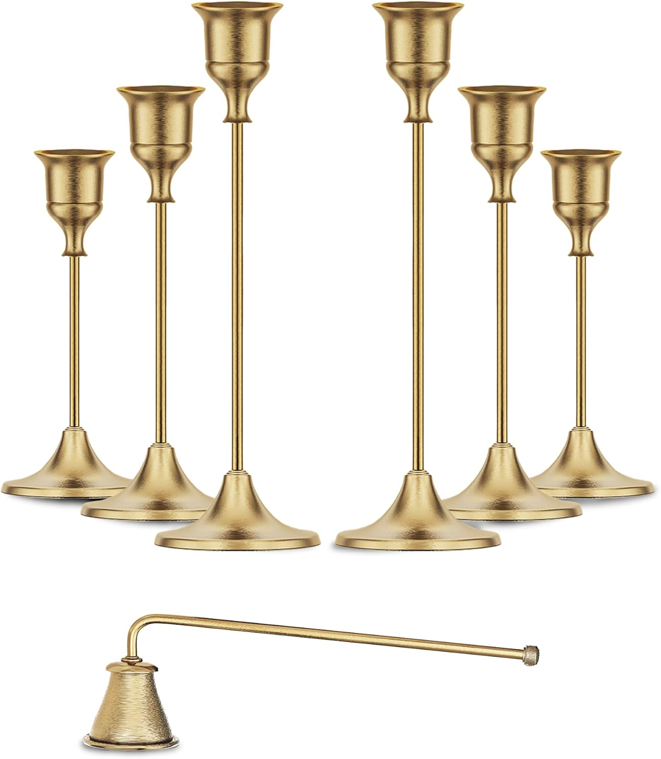 Elegant Gold Candlestick Holders for Dining and Events