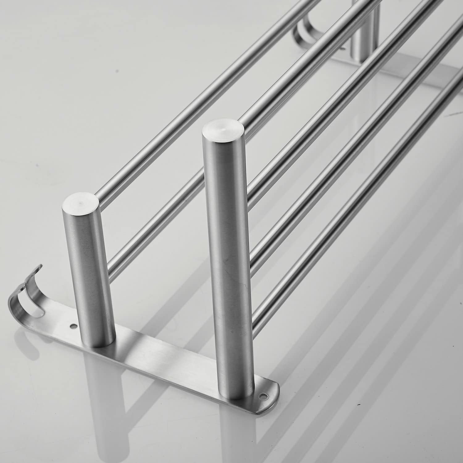 Leekayer Double Layer Towel Rack 40cm Brushed Nickel