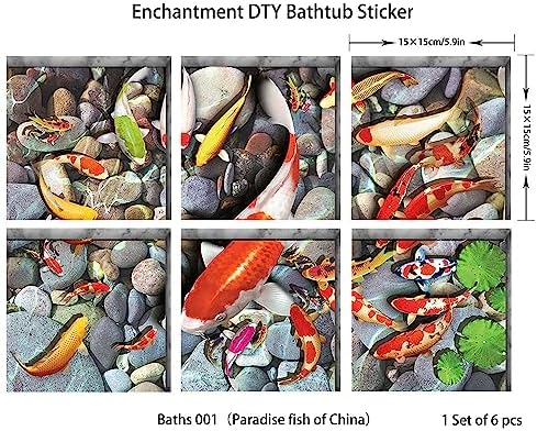 Non-Slip Bathtub Stickers for Adults and Kids 59x59 inch x6pcs