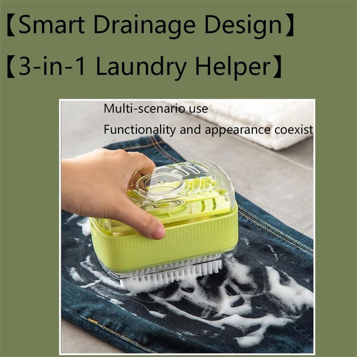 Guegalls Foaming Soap Dispenser with Roller and Brush