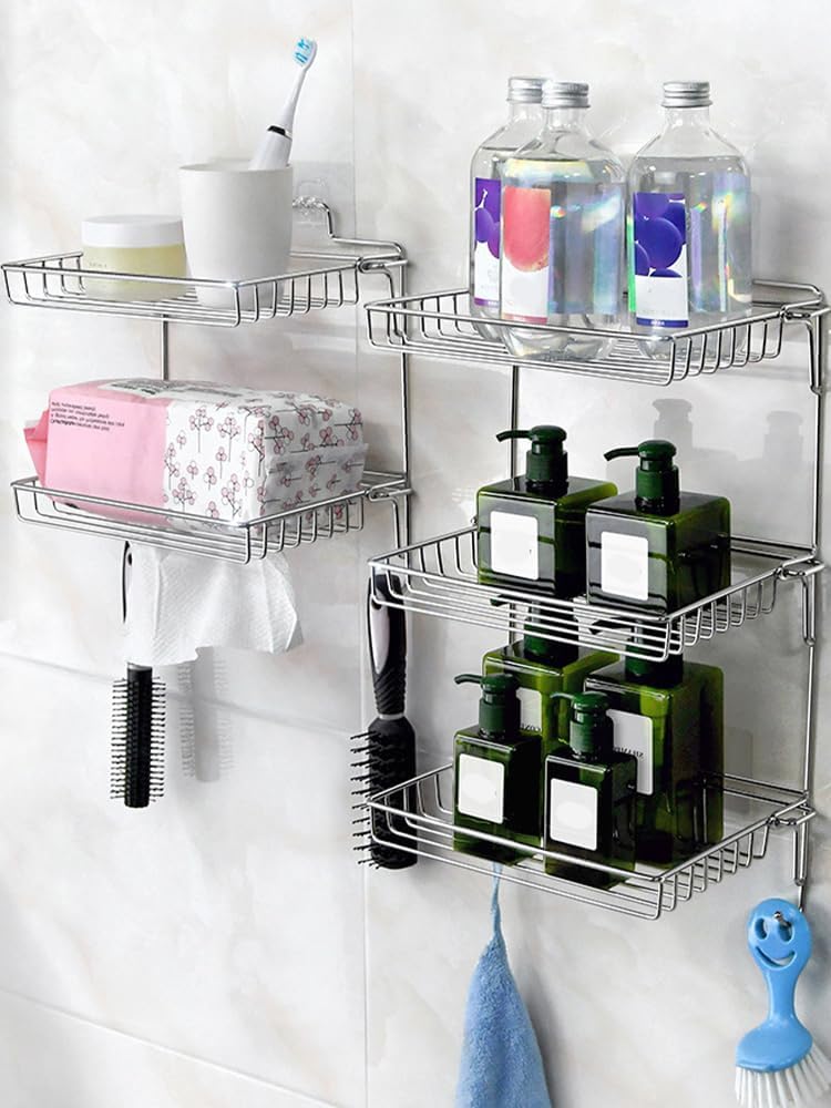 Secure Folding Organizing Rack for the Bathroom