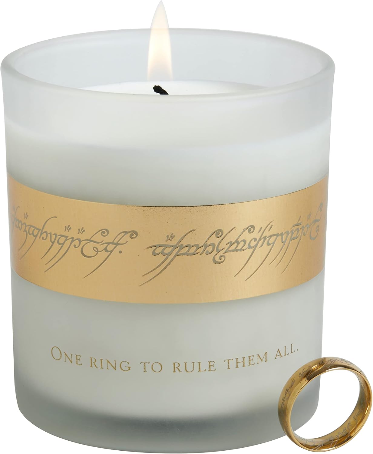 Lord of the Rings Glass Candle 8oz replica of Ring of Power