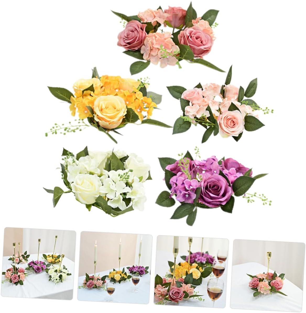 BAKOEXQUISITE - 5-Piece Candlestick Napkin Rings