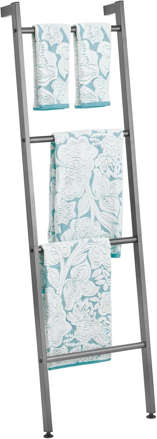 mDesign Metal Leaning Ladder - Graphite Gray