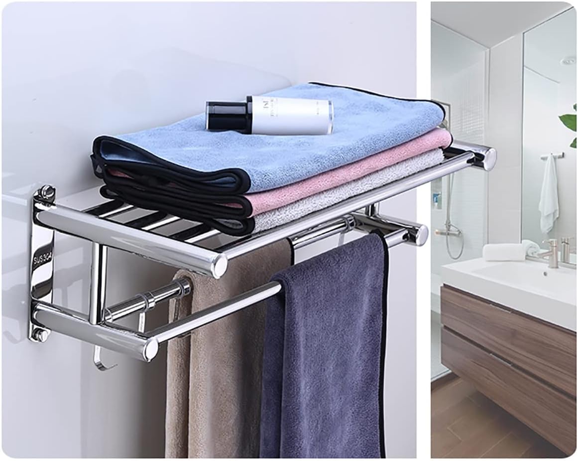 Premium Stainless Steel Towel Rack with Modern Design for Bathroom Kitchen Use