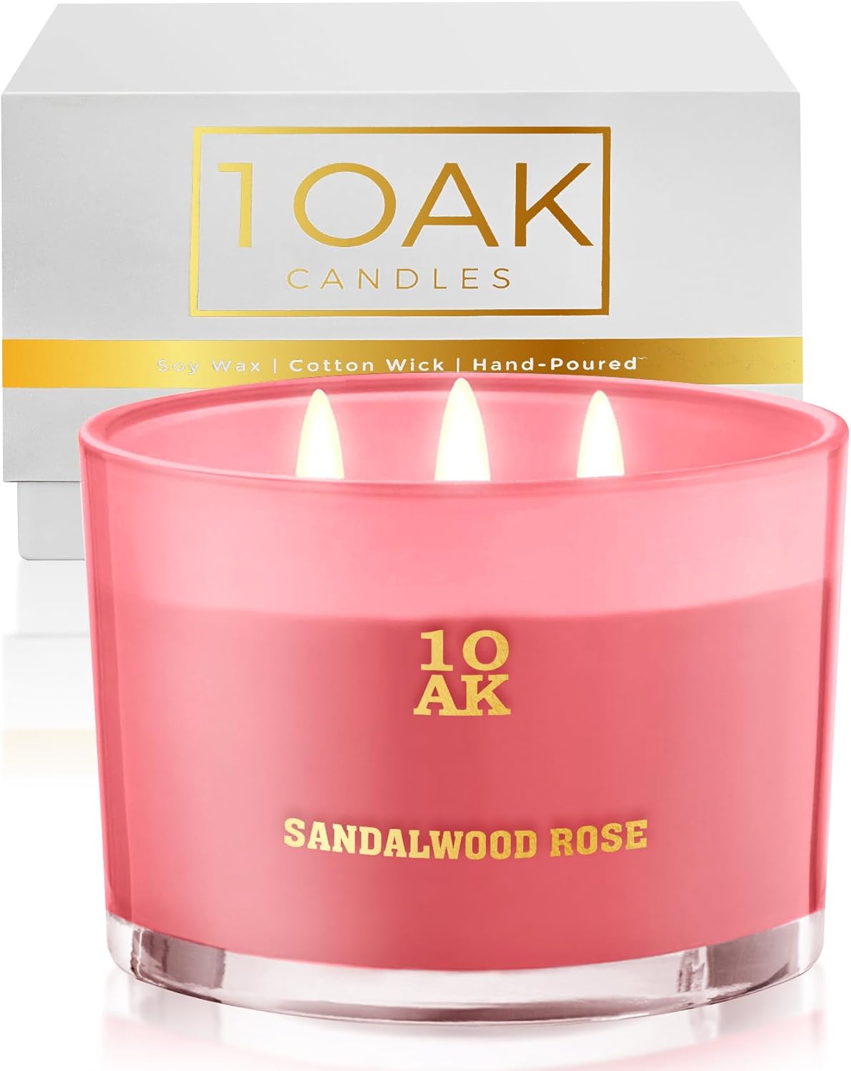 1OAK 3 Wick Sandalwood Rose Candle Luxury Candle for Home