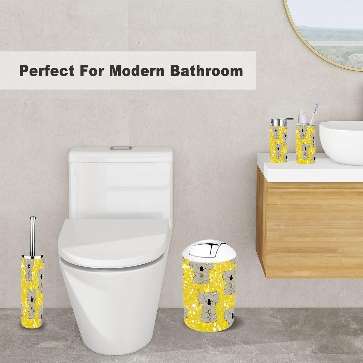 6-Piece Bathroom Accessory Set Australian Animal Bathroom Accessories XNGJEMVWXO